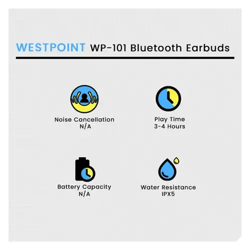 Westpoint WP-101 Bluetooth Earbuds - Flagship Cellfones